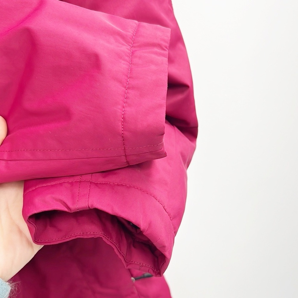 L.L. Bean Winter Warmer Coat Medium Raspberry Pink Nylon Fleece Lined Mid-thigh - Picture 4 of 16
